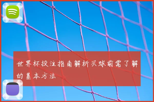 世界杯投注指南解析买球前需了解的基本方法
